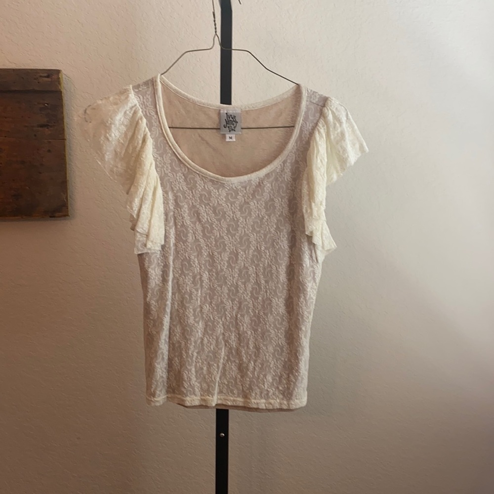 Ivy Jane cream laced blouse